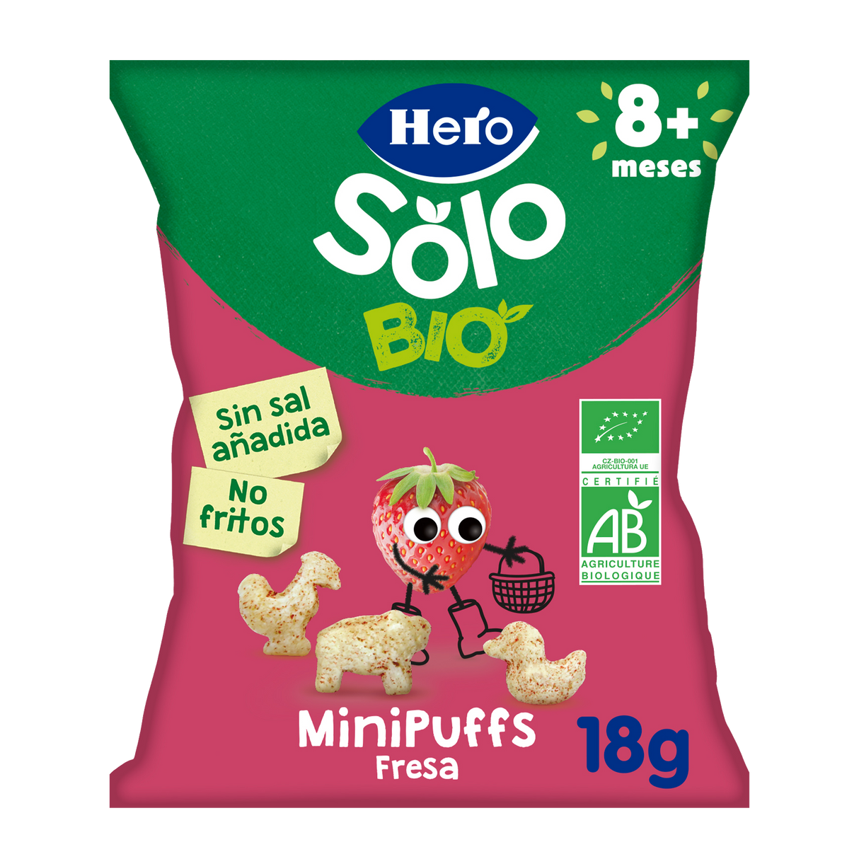 Snacks Hero Solo Bio minipuffs fresa