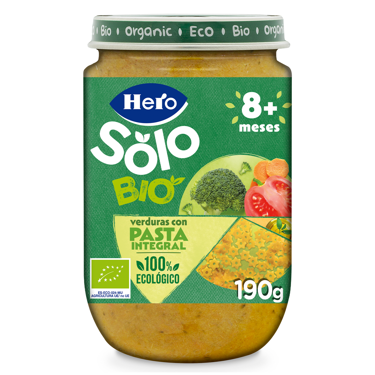 Tarrito Hero Solo Bio verduras con pasta integral
