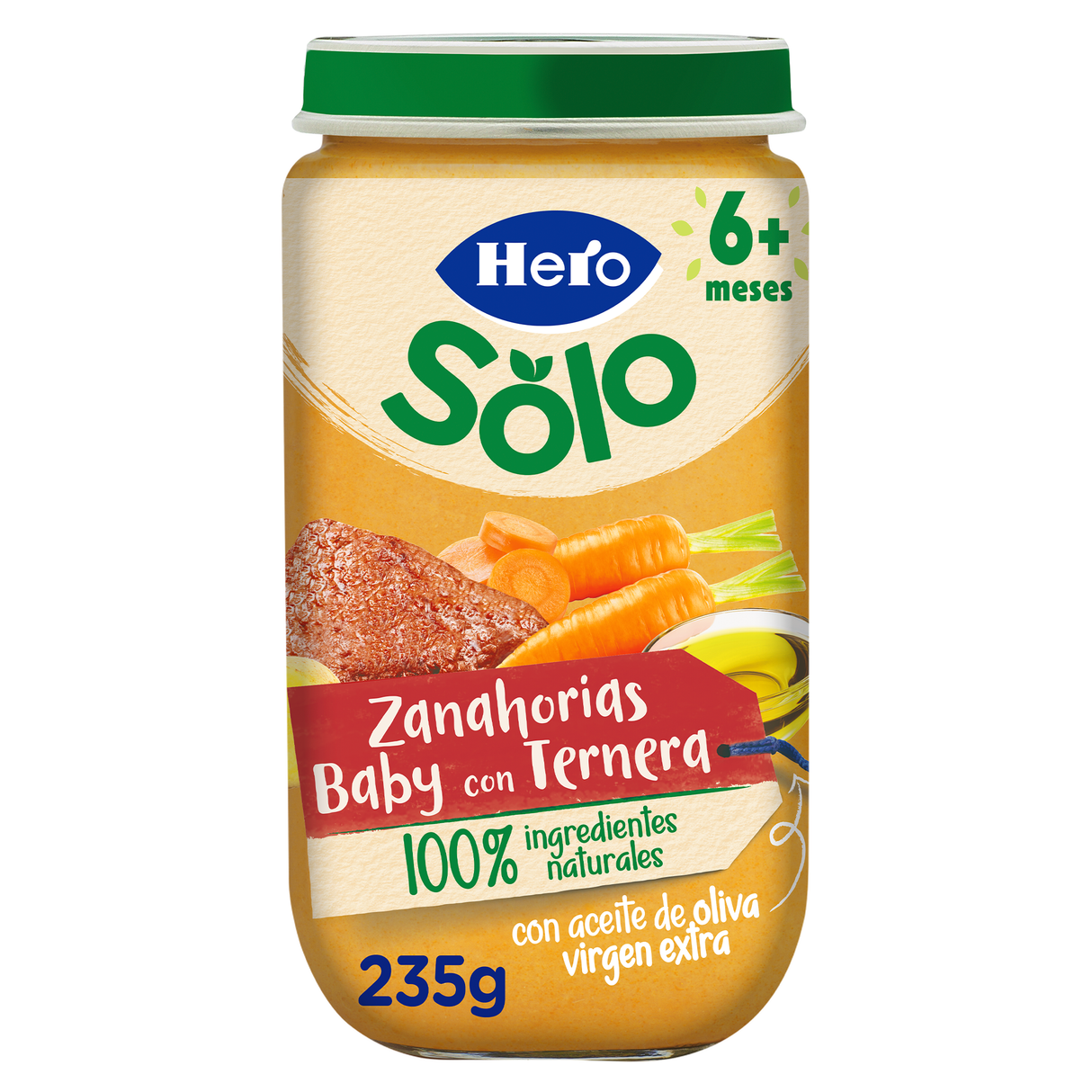 Tarrito Hero Solo zanahorias baby con ternera