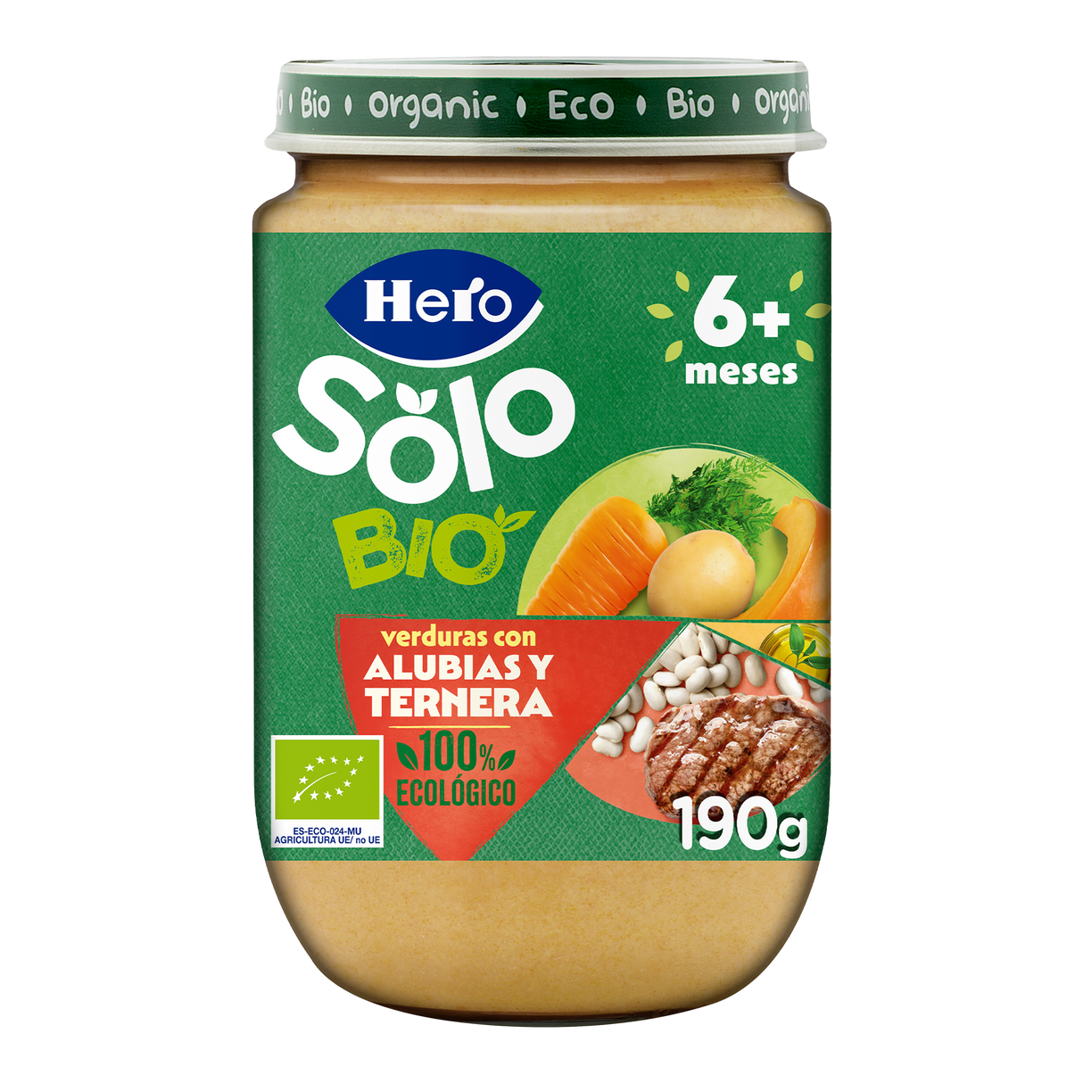 Boião Hero Solo Bio legumes com feijão e vitela