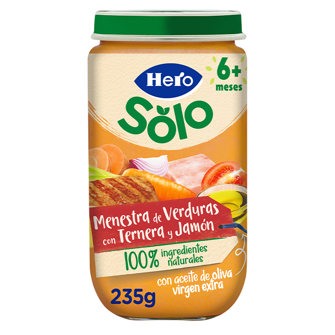 Tarrito Hero Solo Menestra de Verduras con Ternera y Jamón