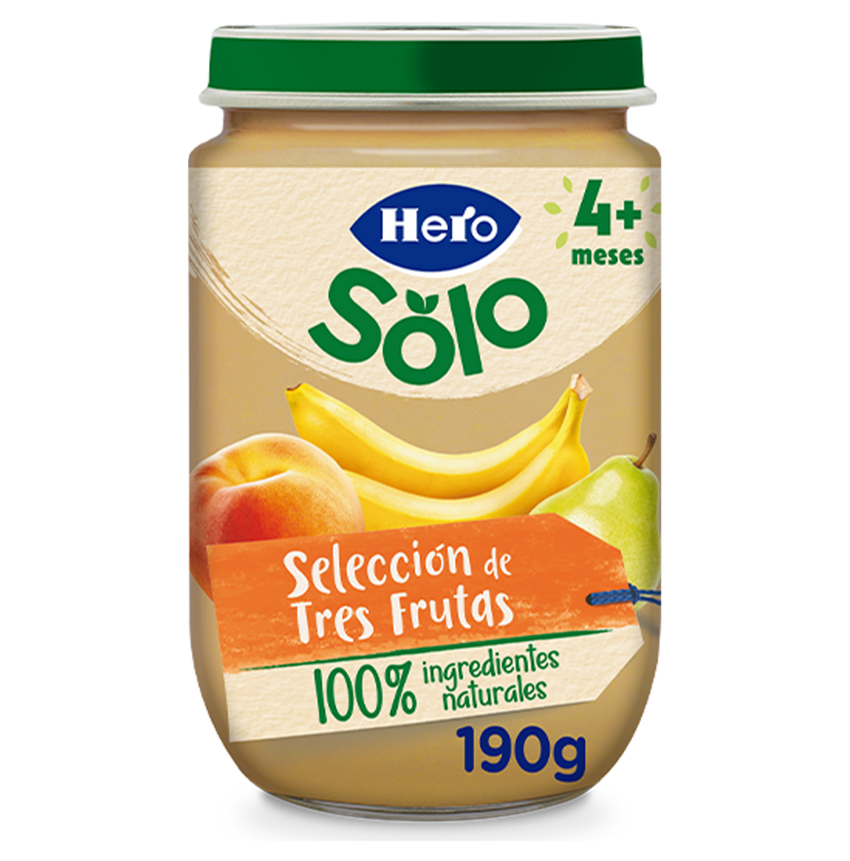 Seleção de pote Hero Baby com três frutas
