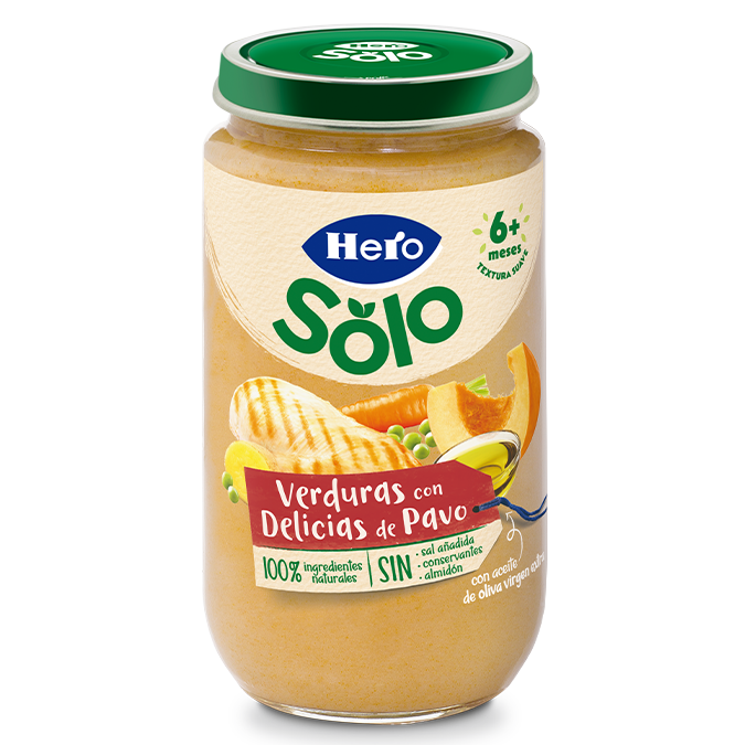 Tarrito Hero Solo verduras con delicias de pavo