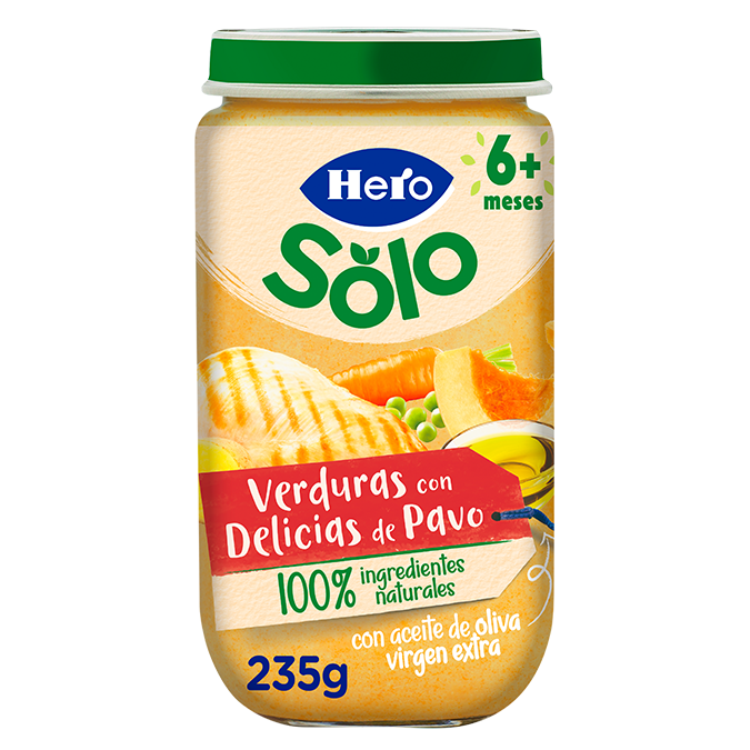 Tarrito Hero Solo verduras con delicias de pavo
