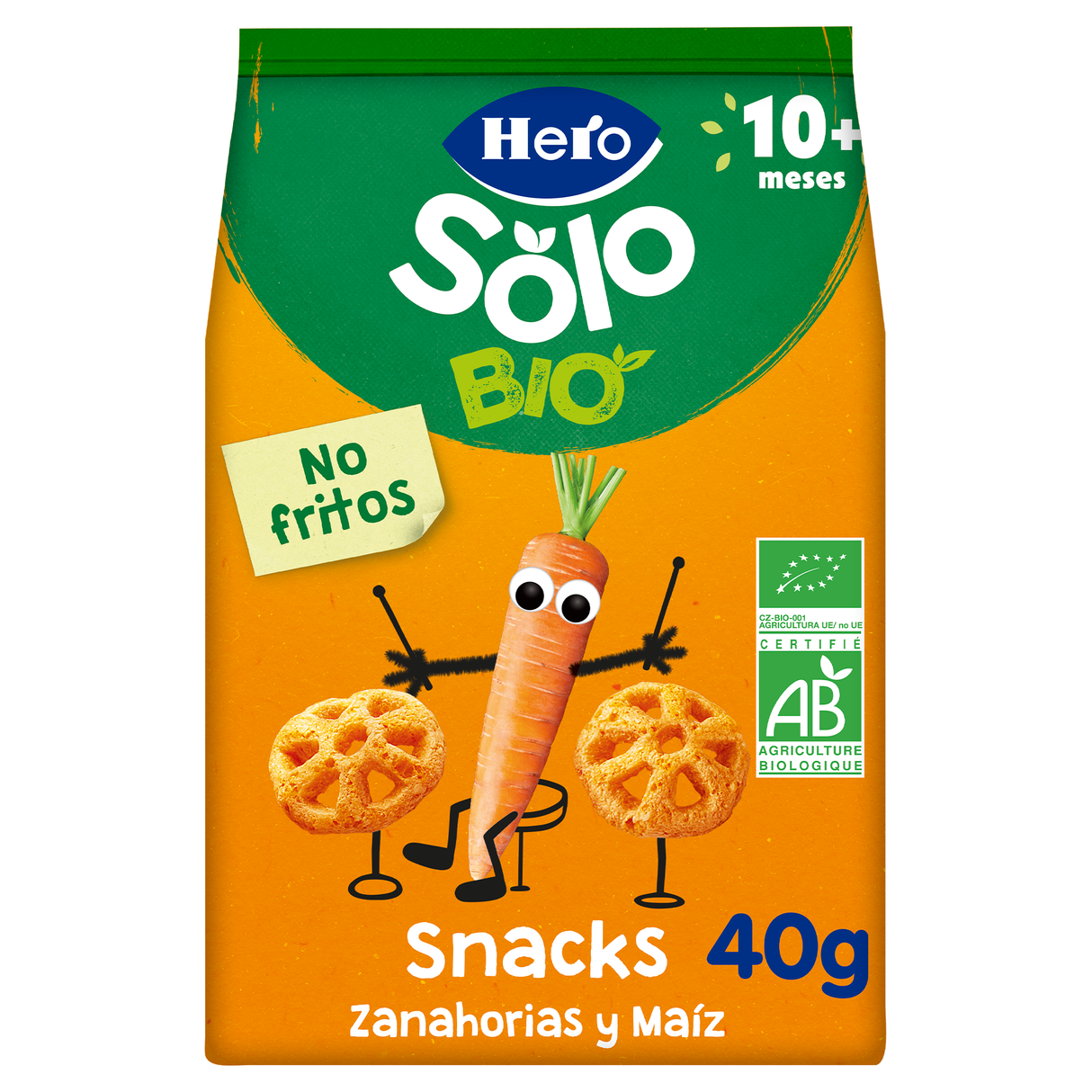 Snacks Hero Solo Bio zanahoria y maíz