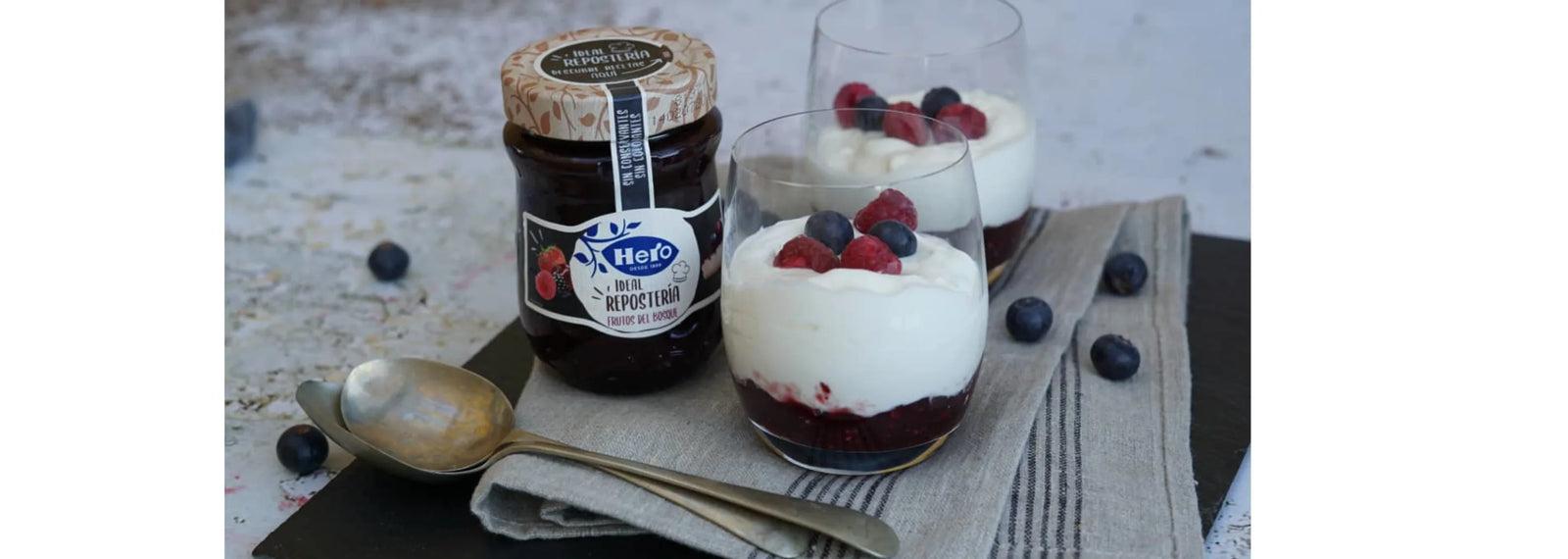 Tarta de queso en vaso