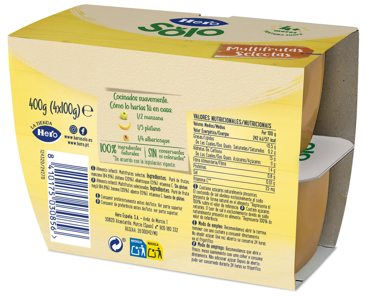 Tarrina Hero Solo multifrutas selectas