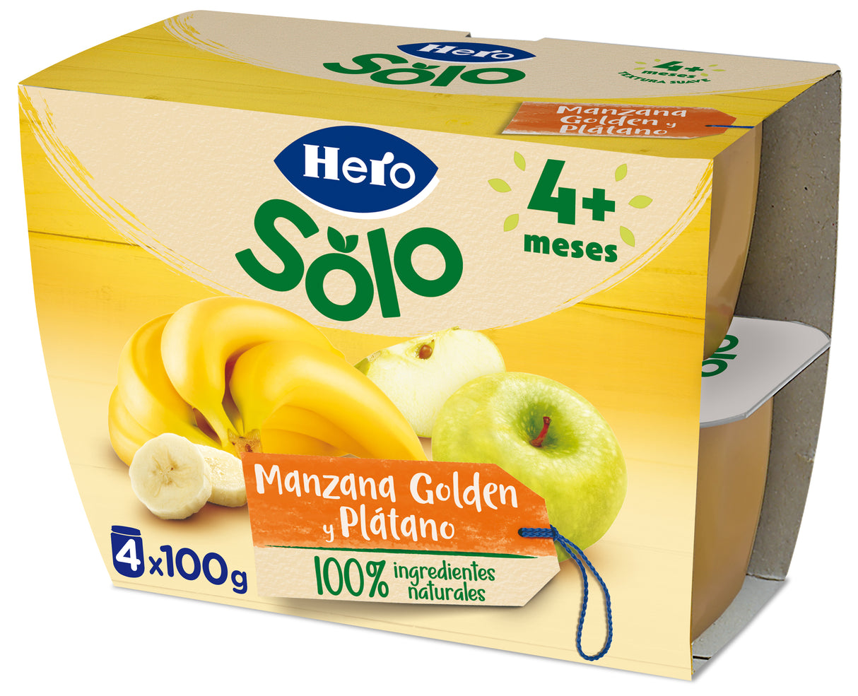 Tarrina Hero Solo manzana golden y plátano