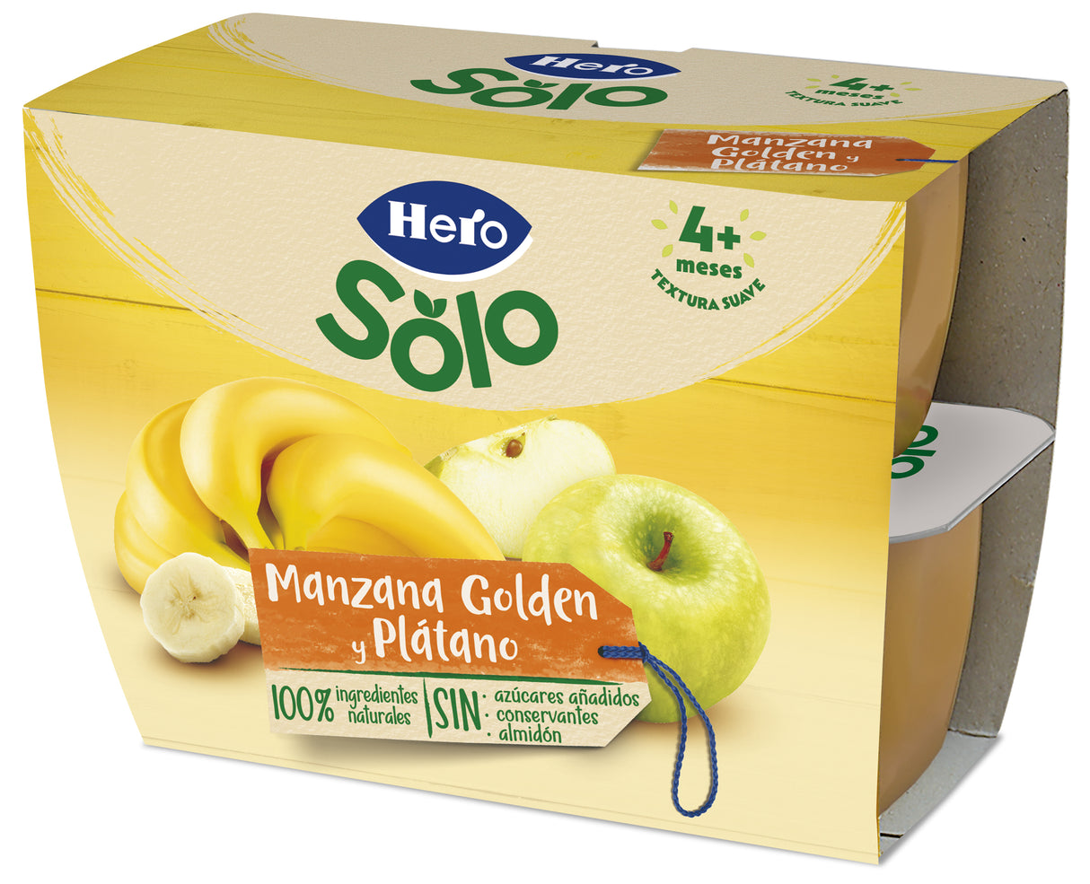 Tarrina Hero Solo manzana golden y plátano
