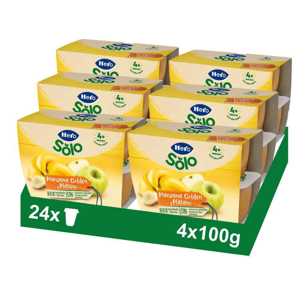 Tarrina Hero Solo manzana golden y plátano