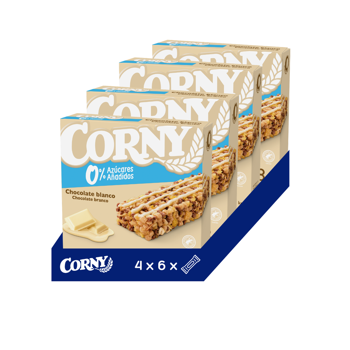 Barrita Corny sin azúcar añadido chocolate blanco