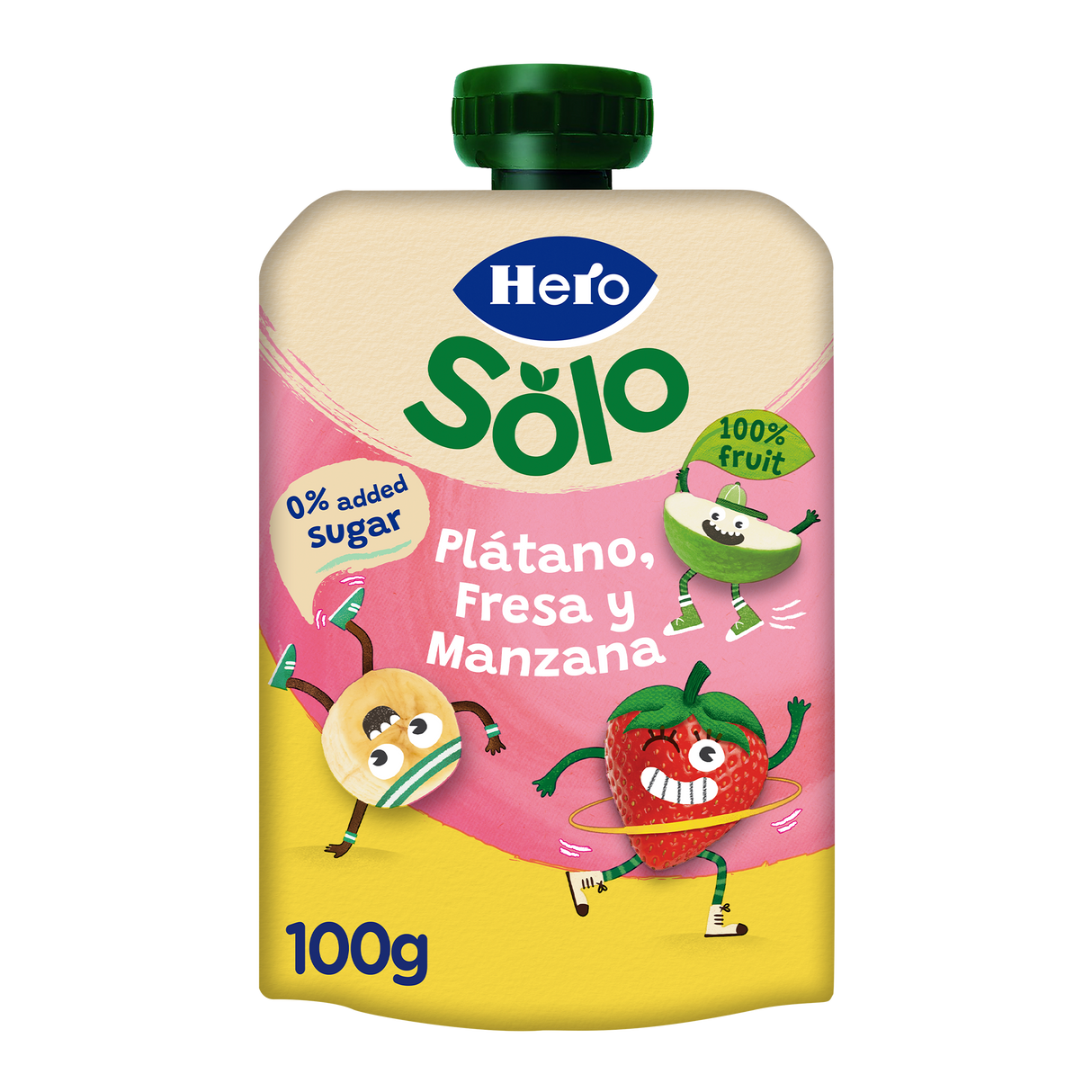 Bolsita Hero Solo plátano fresa y manzana