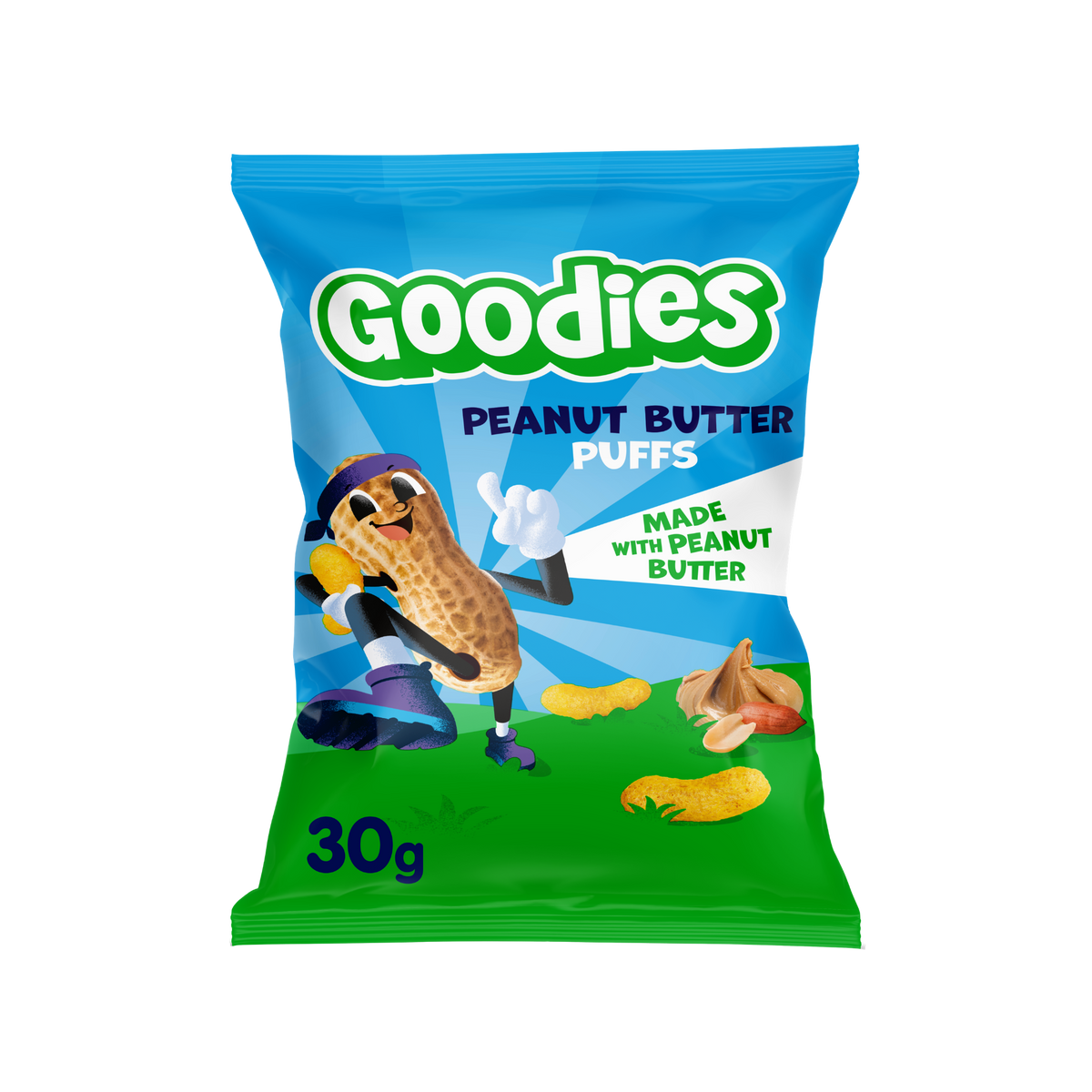 Snacks Goodies Puffs mantequilla de cacahuete