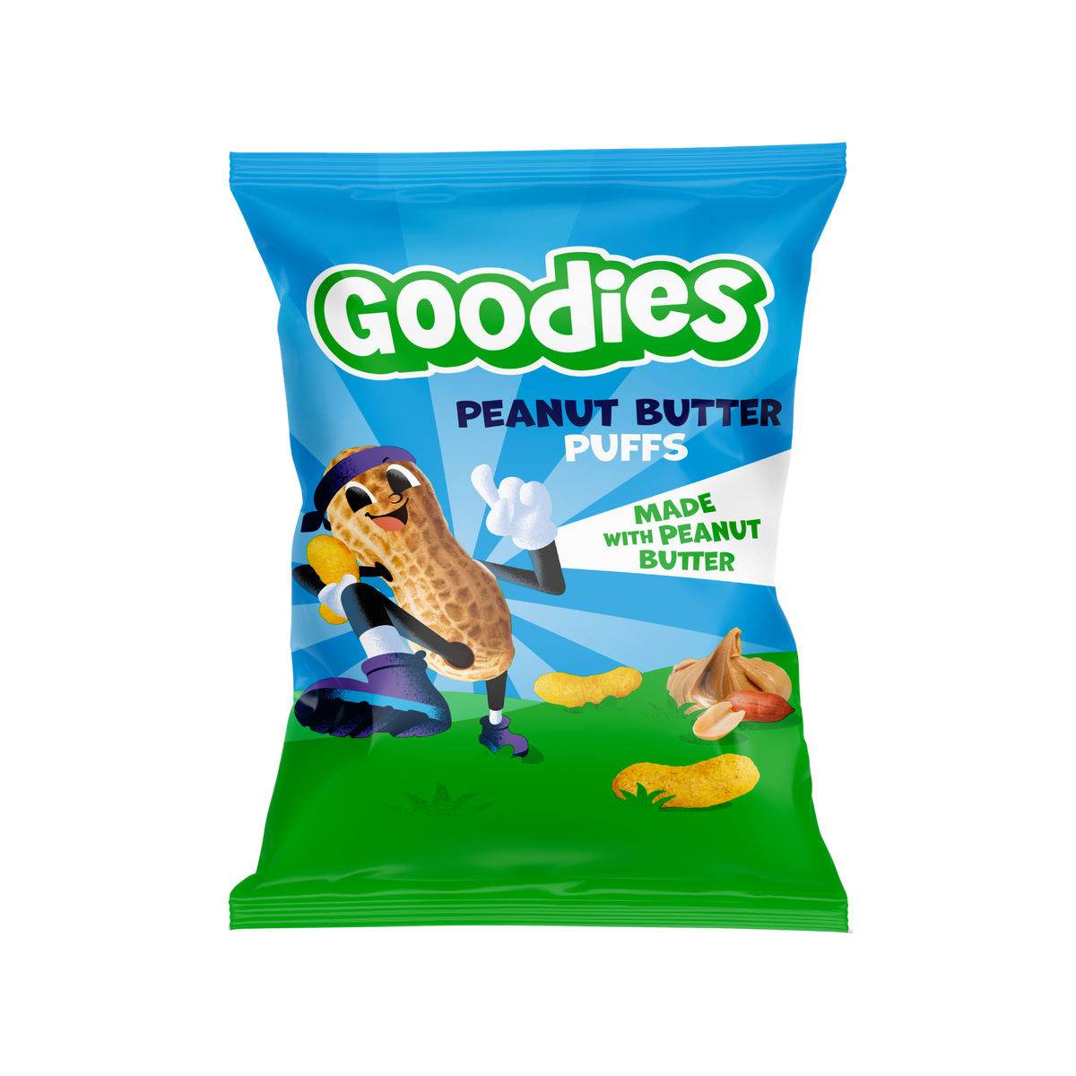 Snacks Goodies Puffs mantequilla de cacahuete