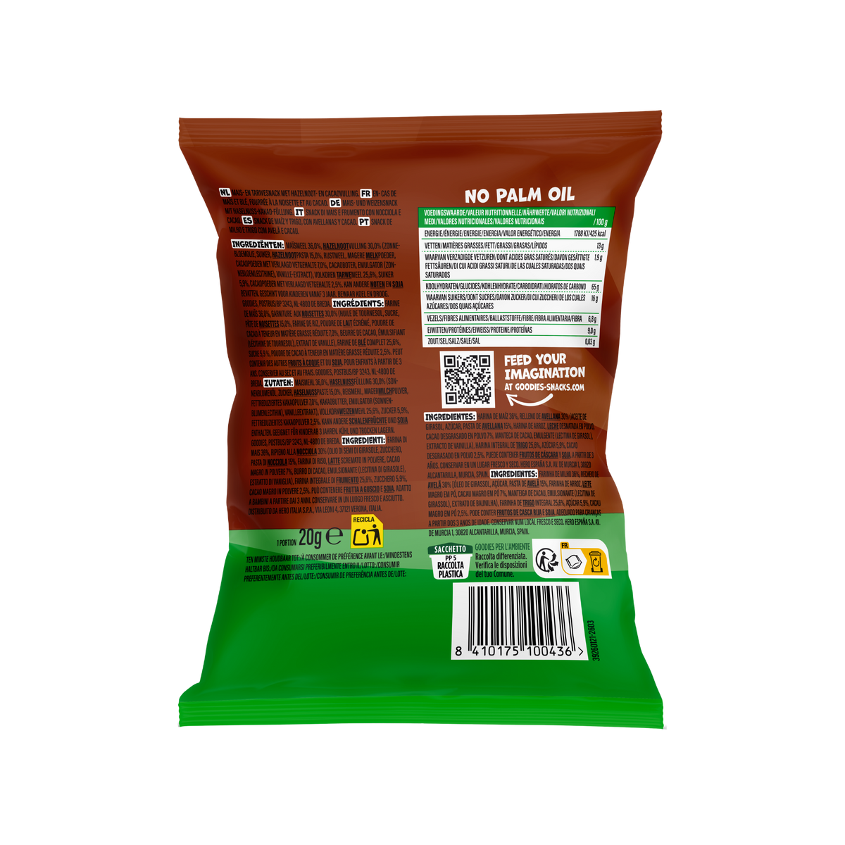 Snacks Goodies cereales de chocolate y avellana