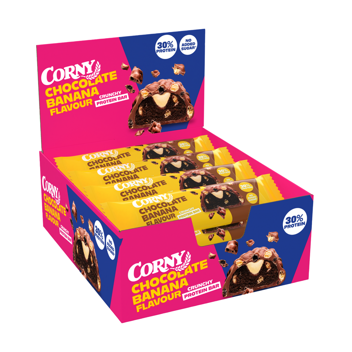 Barrita Corny Protein crunchy choco banana Pack 12 unidades