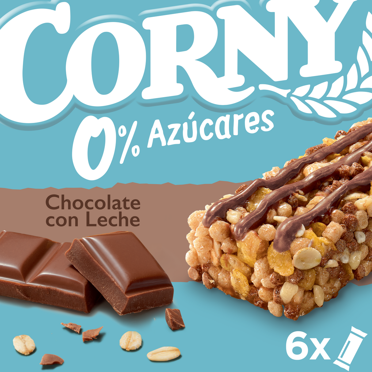 Barrita Corny sin azúcar añadido chocolate con leche