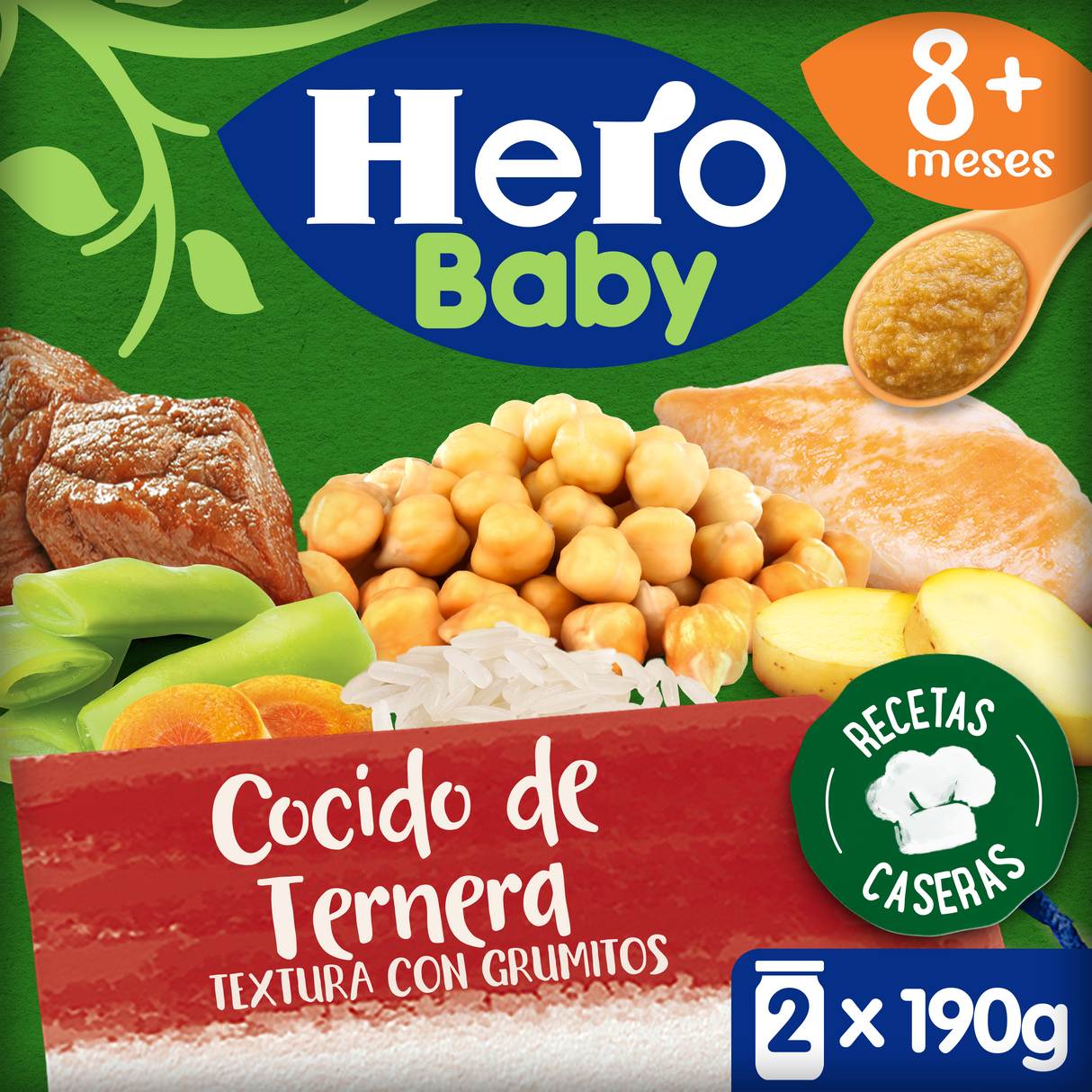 Pote de carne cozida Hero Baby