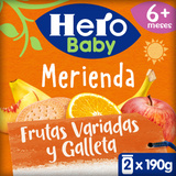 Tarrito Hero Baby frutas variadas y galletas