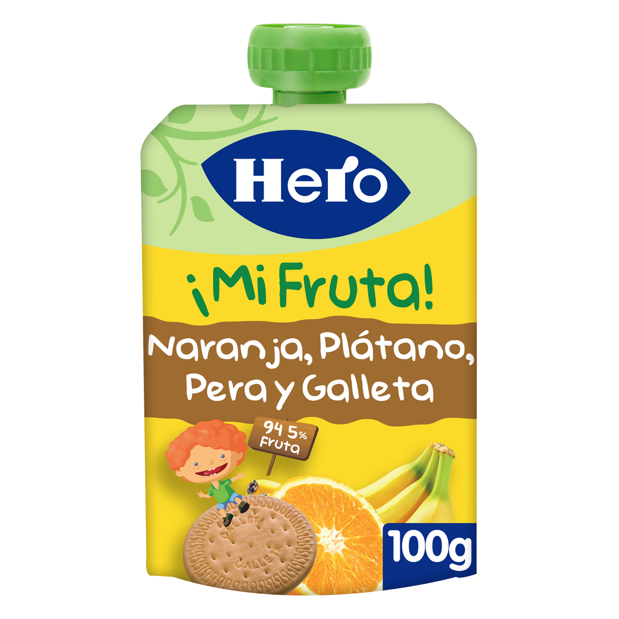 Bolsita Hero naranja plátano pera y galleta