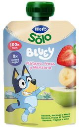 Bolsita Hero Solo plátano fresa y manzana Bluey