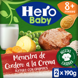 Frasco de ensopado de cordeiro com creme Hero Baby