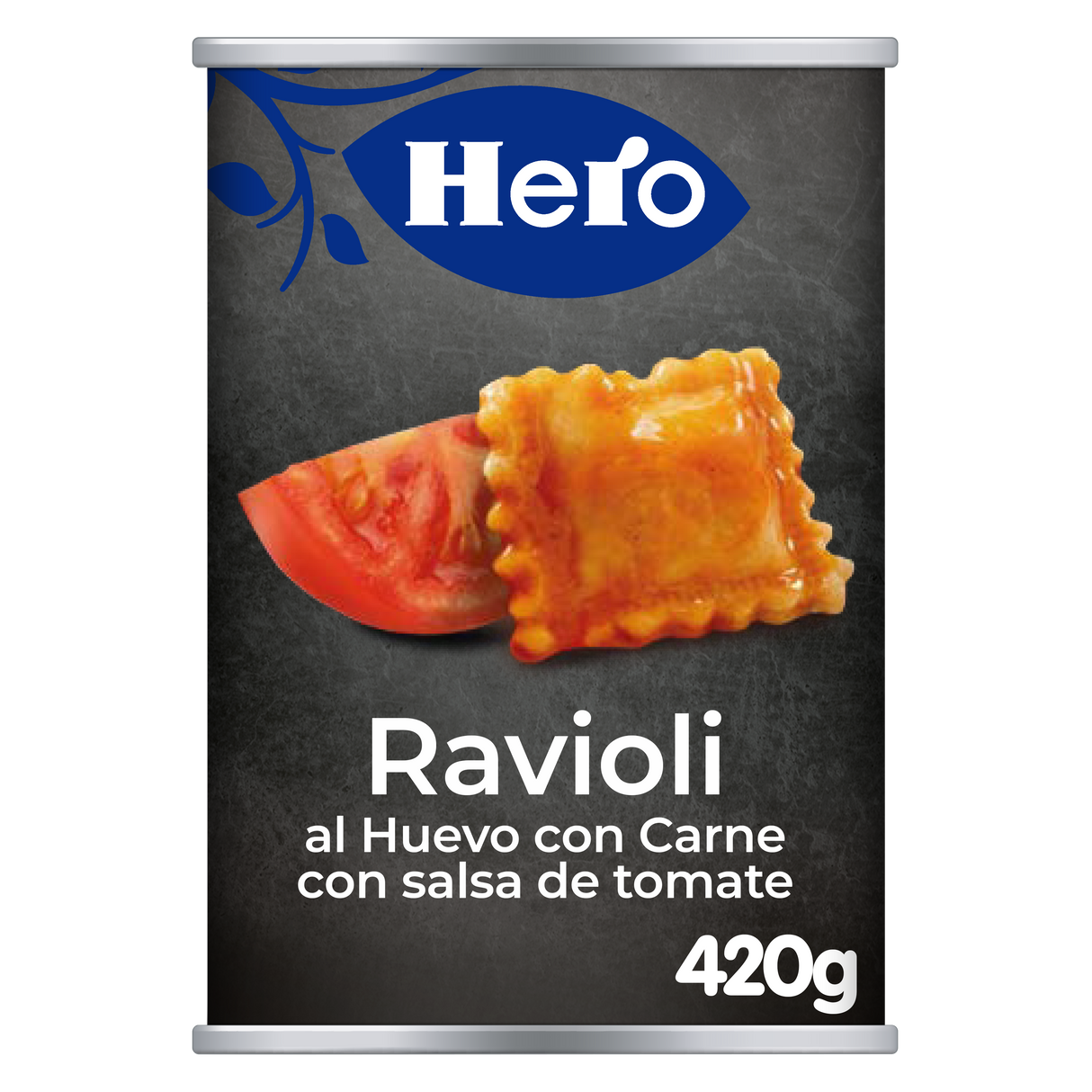 Ravioli al huevo con carne Hero