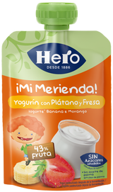 Bolsita Hero yogurín con plátano y fresa