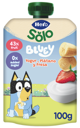 Bolsita Hero Solo yogur plátano y fresa Bluey Pack 18 unidades