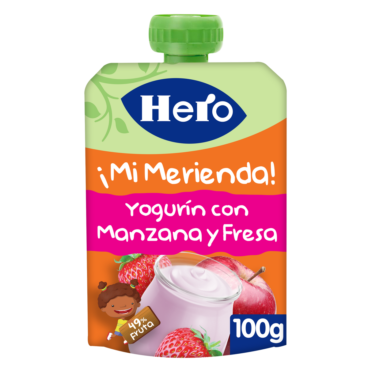 Bolsita Hero yogurín con manzana y fresa