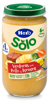 Tarrito Hero Solo verduras con pollo y ternera