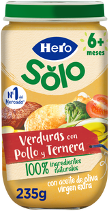 Tarrito Hero Solo verduras con pollo y ternera