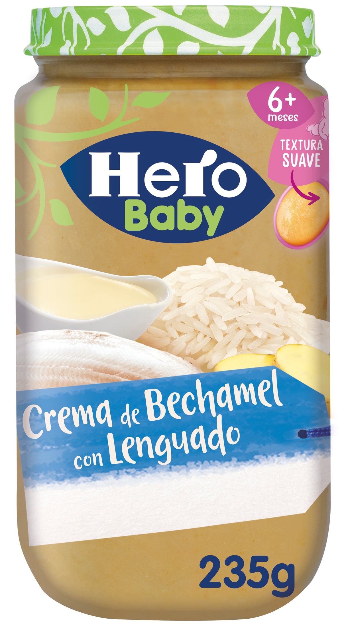 Tarrito Hero Baby crema de bechamel con lenguado