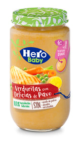 Hero Baby pote de legumes com iguarias de peru