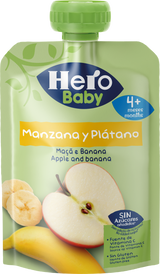 Saqueta de fruta Hero Baby maçã e banana