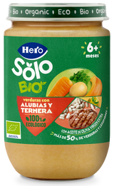 Tarrito Hero Solo Bio verduras con alubias y ternera