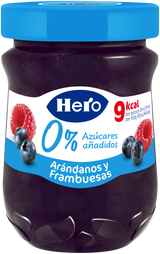 Hero Jam sem adição de açúcar de cranberry e framboesa