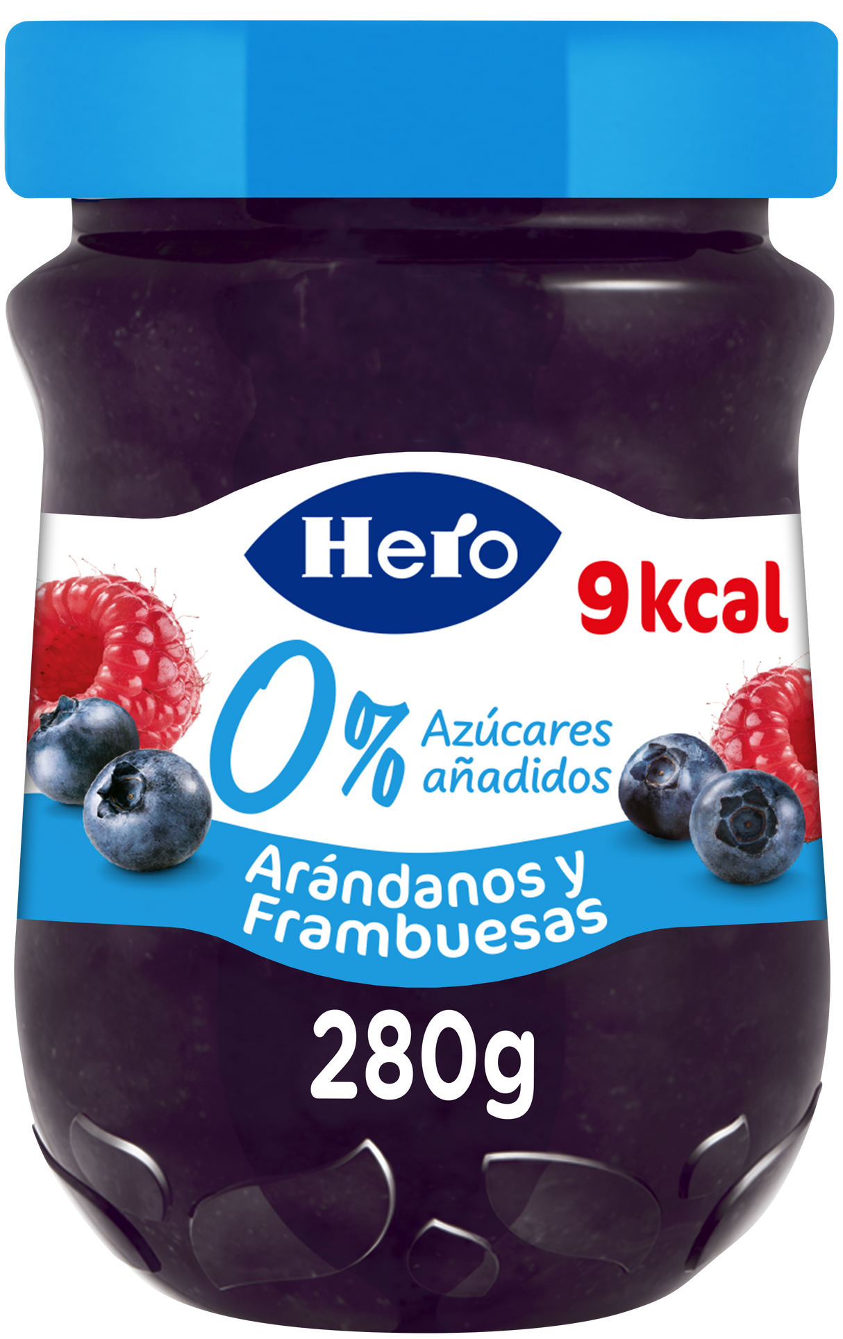 Hero Jam sem adição de açúcar de cranberry e framboesa