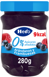 Hero Jam sem adição de açúcar de cranberry e framboesa