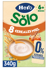 Papilla Hero Solo 8 cereales con miel