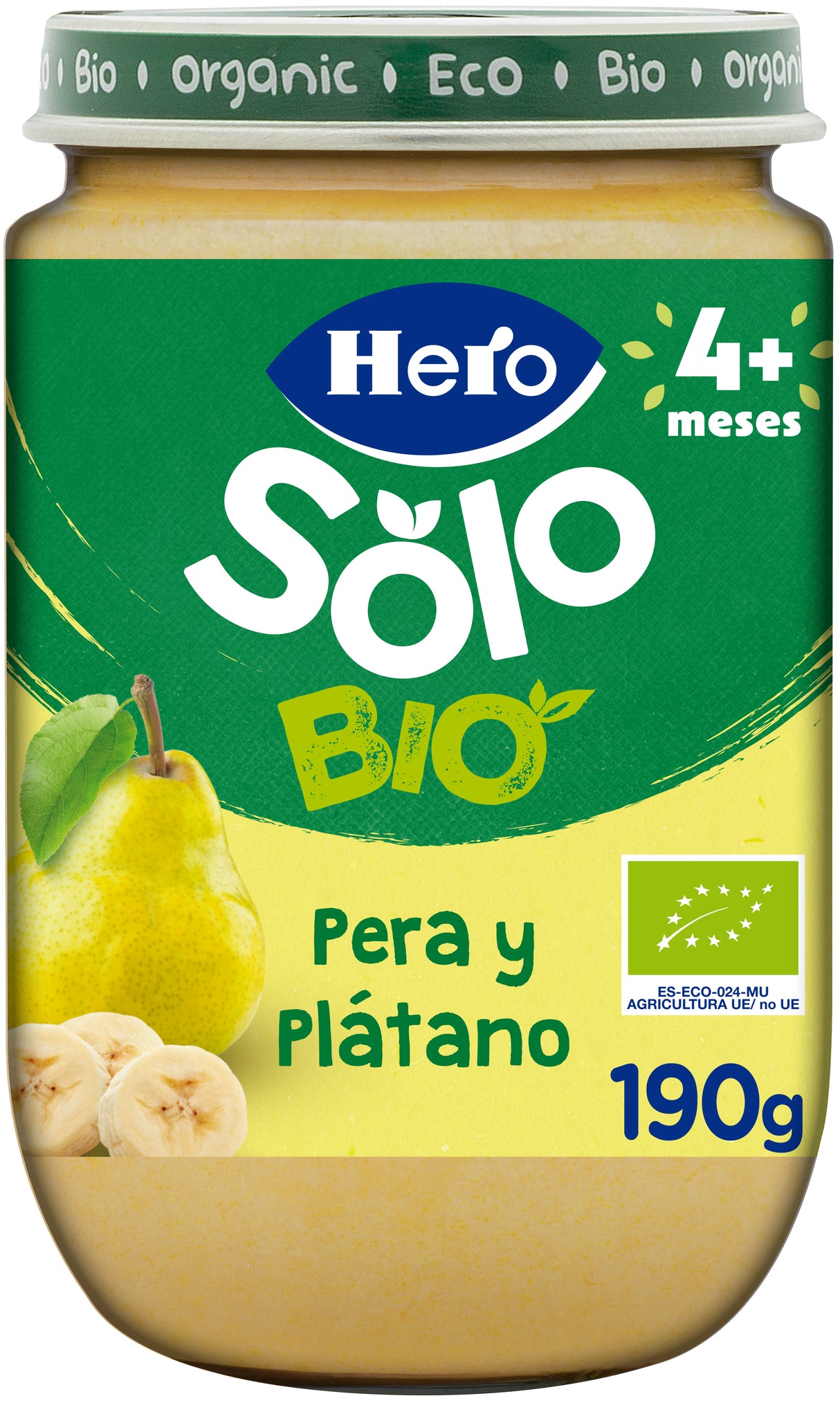 Boião Hero Solo Bio pêra e banana