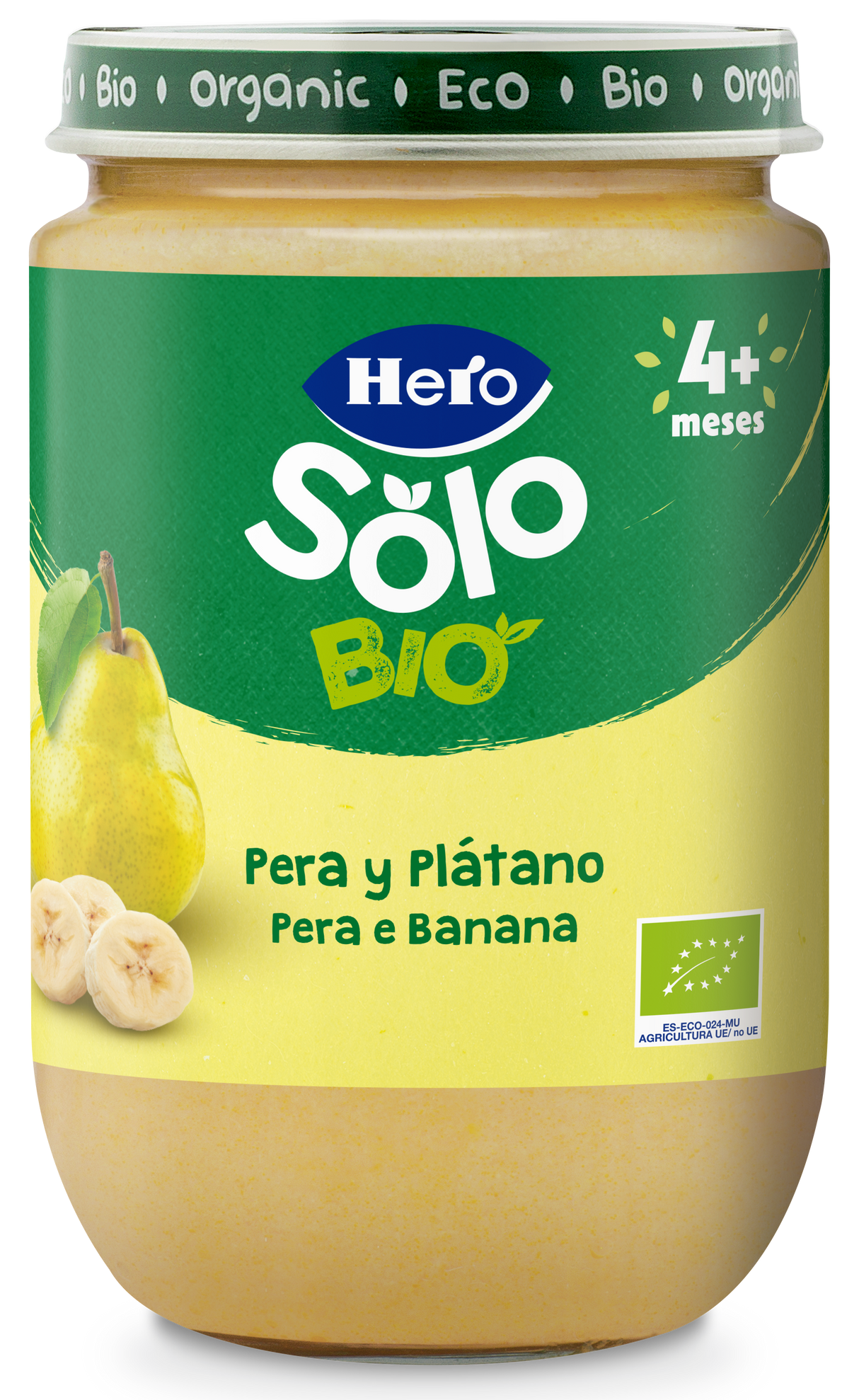 Boião Hero Solo Bio pêra e banana