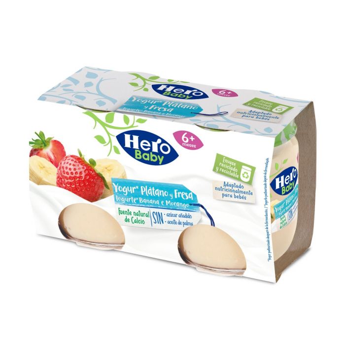 Yogur Hero Baby plátano y fresa