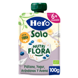 Bolsita Eco Hero Solo Nutriflora plátano yogur arándanos y avena