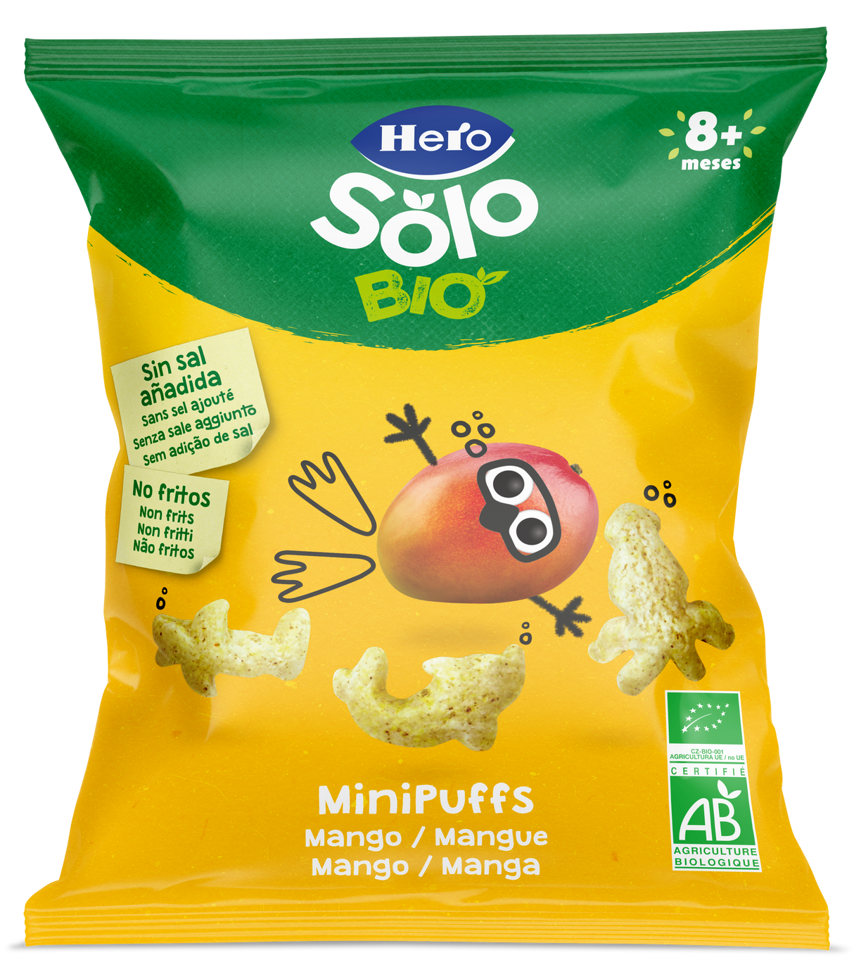 Snacks Hero Solo Bio minipuffs mango