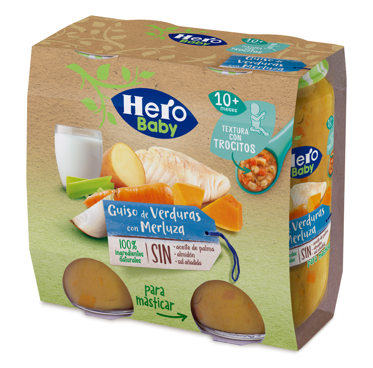 Tarrito Hero Baby guiso de verduras con merluza