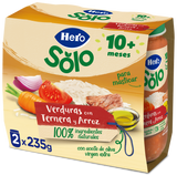 Tarrito Hero Solo verdura con ternera y arroz