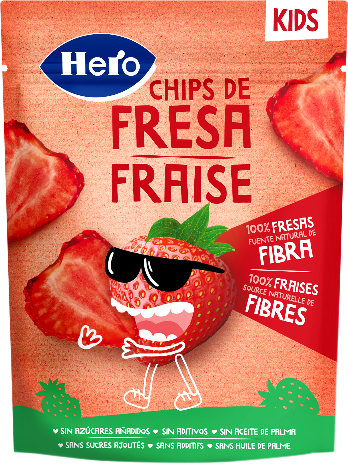 Snacks Hero Kids chips fresa