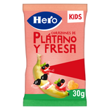 Snacks Hero Kids corações banana e morango 