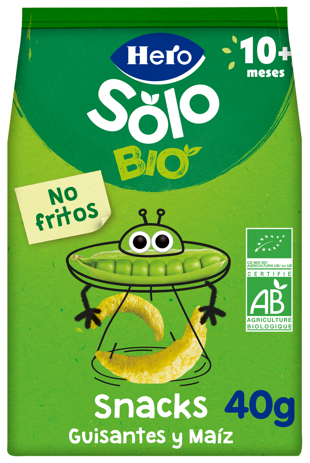 Snacks Hero Solo Bio guisantes y maíz